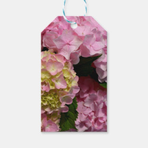Etiqueta Para Presente Hydrangeas Rosa e Cream