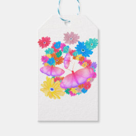 Etiqueta Para Presente I Love Flowers. Butterfly Dream