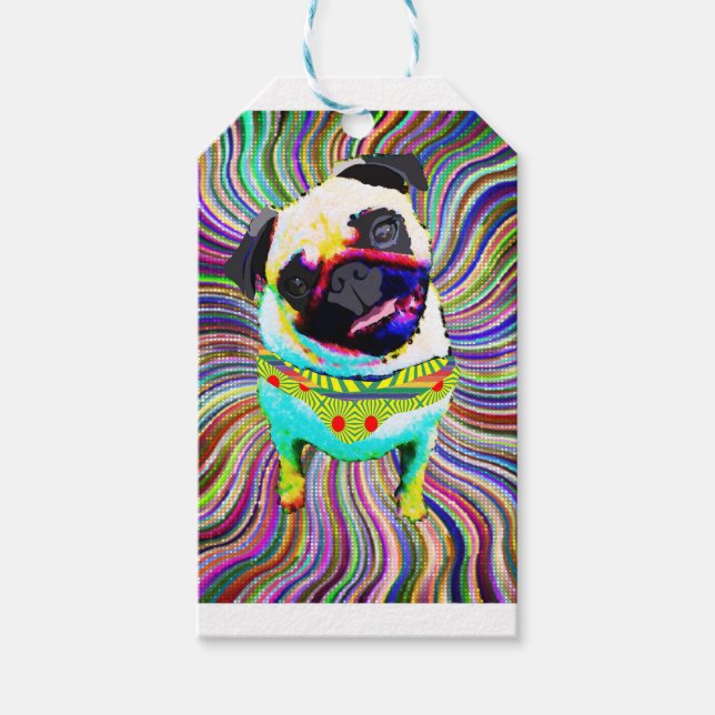 Etiqueta Para Presente I love PUG (Frente)