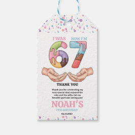 Etiqueta Para Presente Ice Cream “Six Seven” 7th Birthday Party for Kids