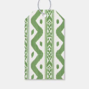 Etiqueta Para Presente Ikat Verde Maçã de Pequena Escala