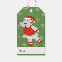 illusima Bailarina Hipopótamo Natal Flocos de Neve
