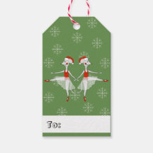 ilusima Ballerina Mice Flocos de Neve de Natal