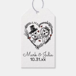 Etiqueta Para Presente Ilustração da Excursão das Portas do Esqueleto Hal