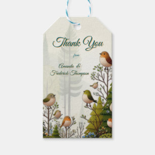 Etiqueta Para Presente Ilustração de arte de aves simplistas do estilo mo