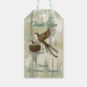 Etiqueta Para Presente Ilustração de arte de aves simplistas do estilo mo