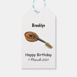 Etiqueta Para Presente Ilustração de desenho animado de Mandolin