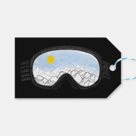 Etiqueta Para Presente Ilustração do Modo Montanha Ski Goggles