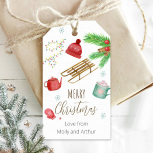 Etiqueta Para Presente Ilustrações de Natal personalizadas