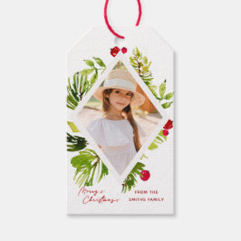 Etiqueta Para Presente Imagem Botânica Elegante Greenery