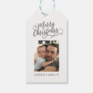 Etiqueta Para Presente Imagem da foto de família de Papai Noel do Feliz