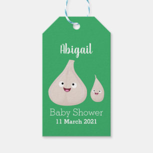 Etiqueta Para Presente Imagem vegetal do desenho animado de alho cúprico