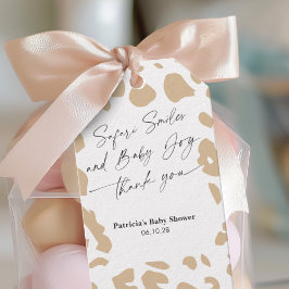 Etiqueta Para Presente Impressão animal Safari Favor do Chá de fraldas Mo