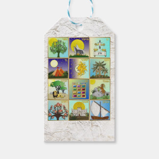 Etiqueta Para Presente Impressão de Arte Judaica 12 Tribos de Israel
