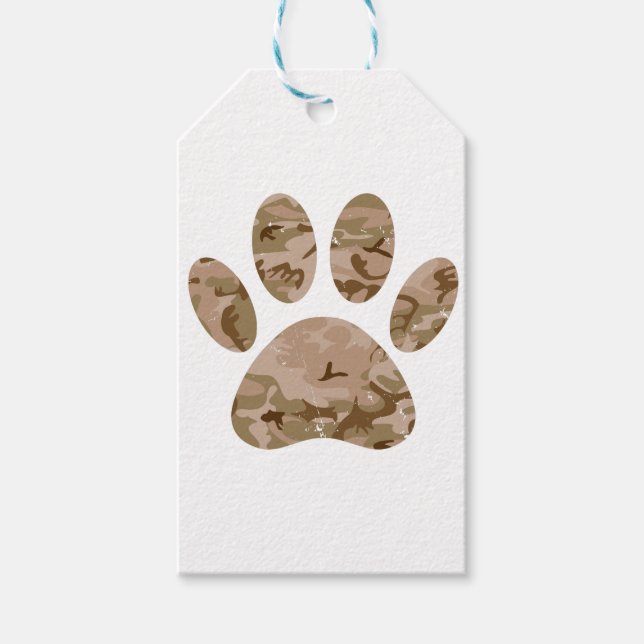 Etiqueta Para Presente Impressão de Cachorro do Deserto Distinto (Frente)