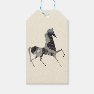 Etiqueta Para Presente impressão de cavalo em patchwork