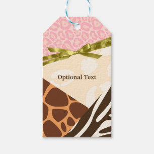 Etiqueta Para Presente Impressão de Tema Safari Rosa para Chás de Bebê Me