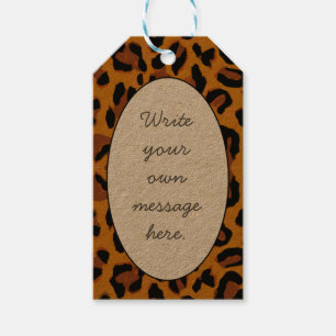 Etiqueta Para Presente Impressão do leopardo