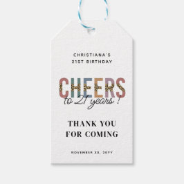 Etiqueta Para Presente Impressão Leopard de Partido Moderno aniversário d