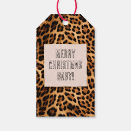 Etiqueta Para Presente Impressão Leopardo Chic Brown