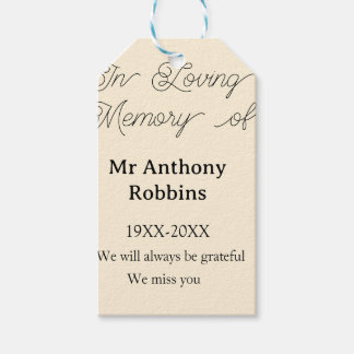 Etiqueta Para Presente In Loving memory of name funeral memory keepsake