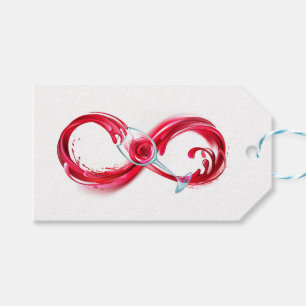 Etiqueta Para Presente Infinidade com vinho tinto