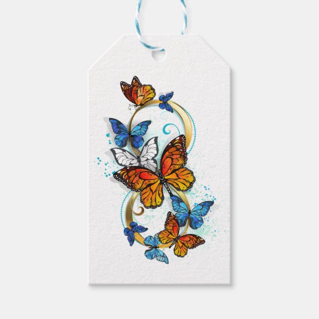 Etiqueta Para Presente Infinity of Monarch Butterflies (Frente)