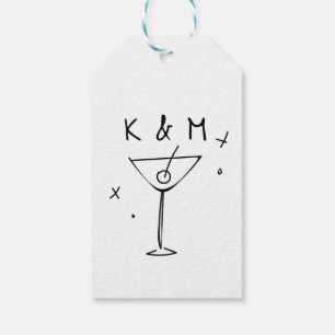 Etiqueta Para Presente Iniciais Personalizadas De Martini Impressionante
