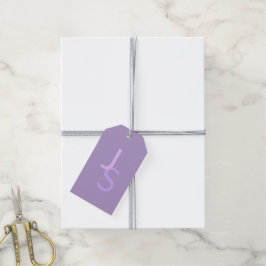 Etiqueta Para Presente Iniciais Sobrepostas Modernas Monogramadas | Roxo
