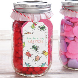 Etiqueta Para Presente Inseto de Besouro de Amor Dia de os namorados