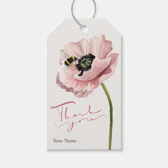 Etiqueta Para Presente Inseto estético floral (Frente)