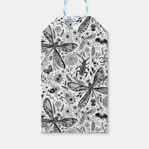 Etiqueta Para Presente Insetos de porta em azul escuro