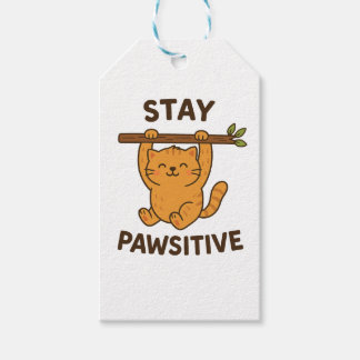 Etiqueta Para Presente  Inspiring "Stay pawsitive" Quote Print