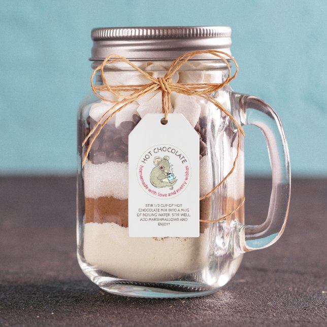 Etiqueta Para Presente Instrução de presentes de chocolate quente fabrica (Criador carregado)