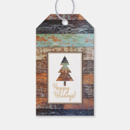 Etiqueta Para Presente Inverno Barn, Férias Felizes