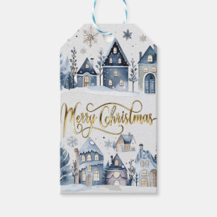 Etiqueta Para Presente Inverno Onederland Casas de Natal Feliz