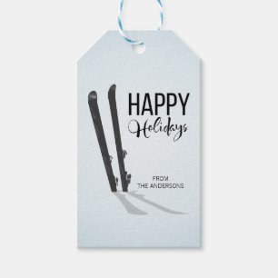 Etiqueta Para Presente Inverno que esquia boas festas Tag do presente