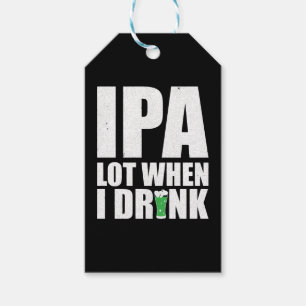 Etiqueta Para Presente Ipa Lot Quando Bebo Dia de São Patrício De Cerveja