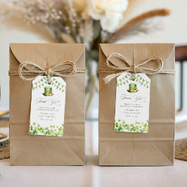 Etiqueta Para Presente Irish Baby Shower Thank You Green Shamrock Favor
