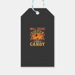 Etiqueta Para Presente Irmã de Halloween de Doces Design_1