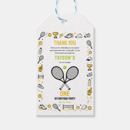 Etiqueta Para Presente It’s Game Time Tennis 1st Birthday – Fun Kids Part