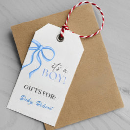 Etiqueta Para Presente It's a Boy Blue ribbon