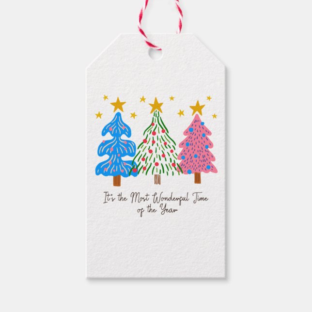 Etiqueta Para Presente It's The Most Wonderful Time Christmas  (Frente)