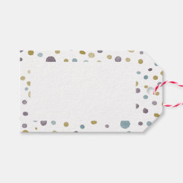 Etiqueta Para Presente Janet Confetti Watercolor Dots Gift Tag