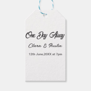 Etiqueta Para Presente jantar de ensaio Um dia à noite antes do nome da