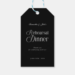 Etiqueta Para Presente Jantar de Rehearsal Chic Moderno Obrigado