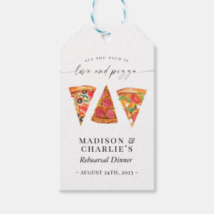 Etiqueta Para Presente Janto de ensaio "Amor e Pizza"