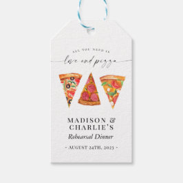 Etiqueta Para Presente janto de ensaio "Love and Pizza"