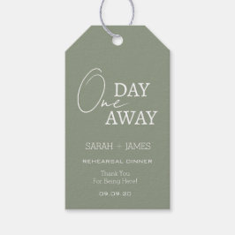 Etiqueta Para Presente Janto de Ensaios do Modern Sage Green a Um Dia de