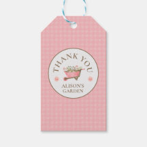 Jardim de Aquarela de Gingham Rosa Elegante Obriga